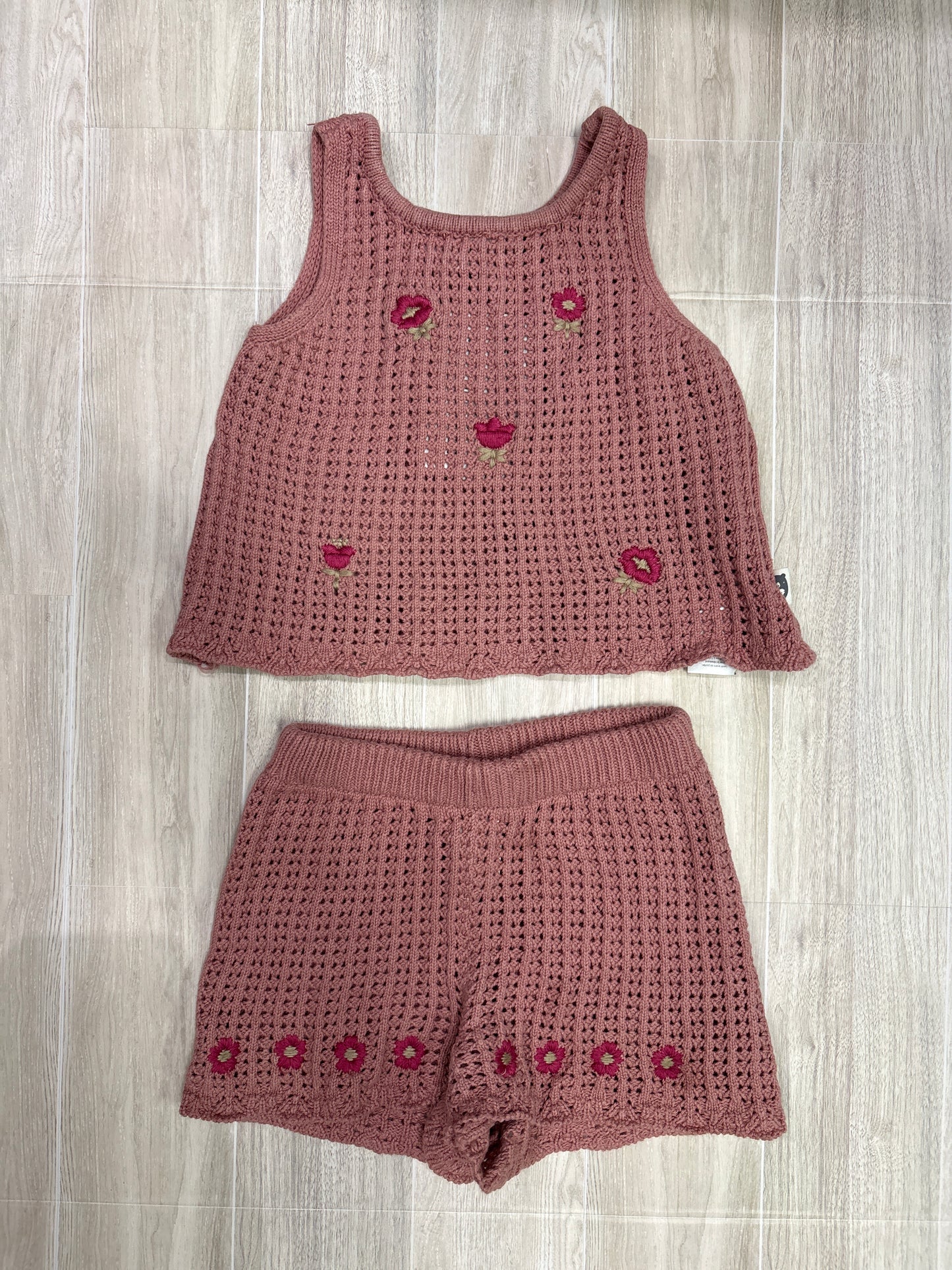 18m Organic Mauve Knit Tank + Shorts Set