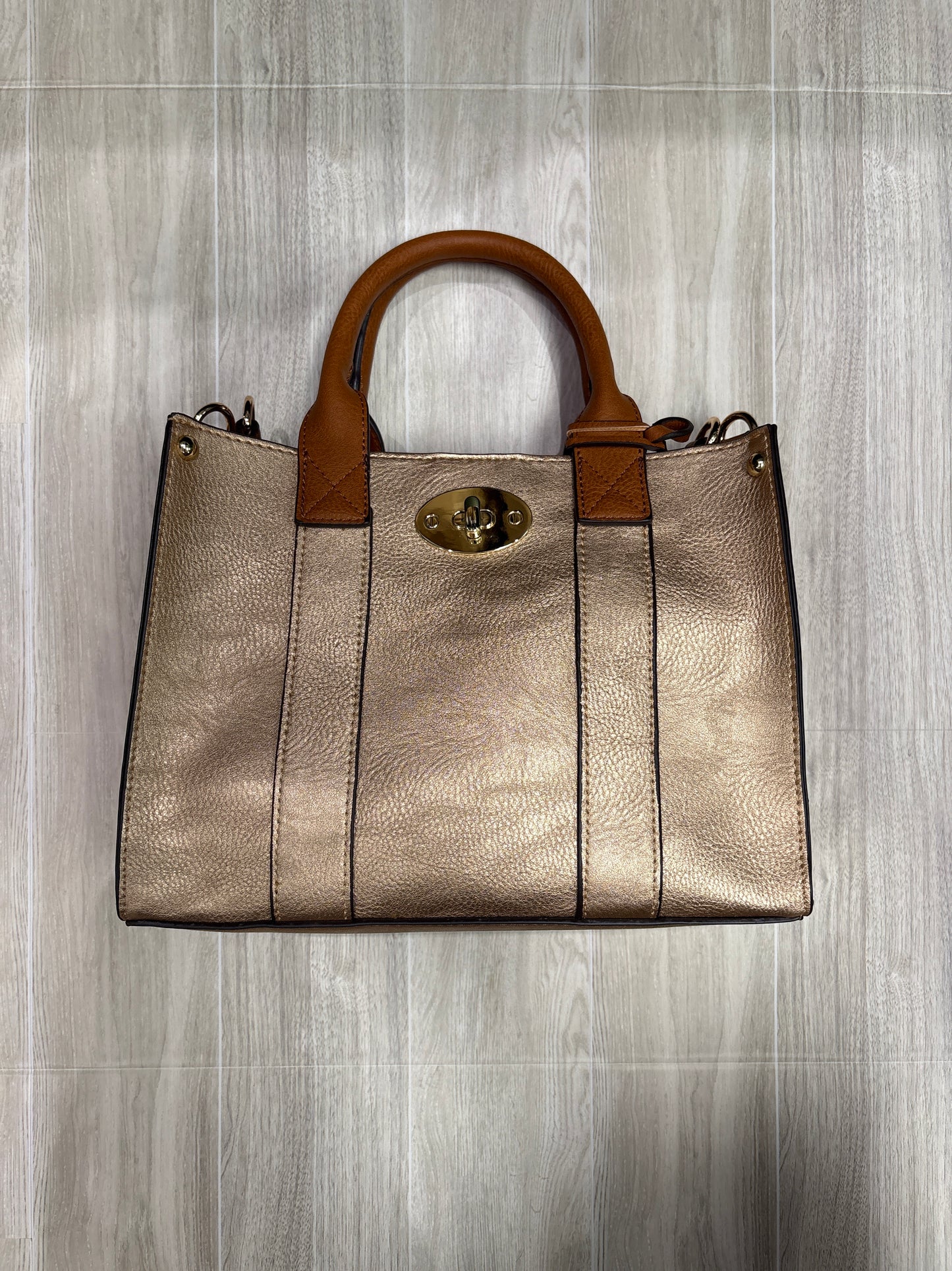 NWOT Rose Gold Purse with Insert Clutch