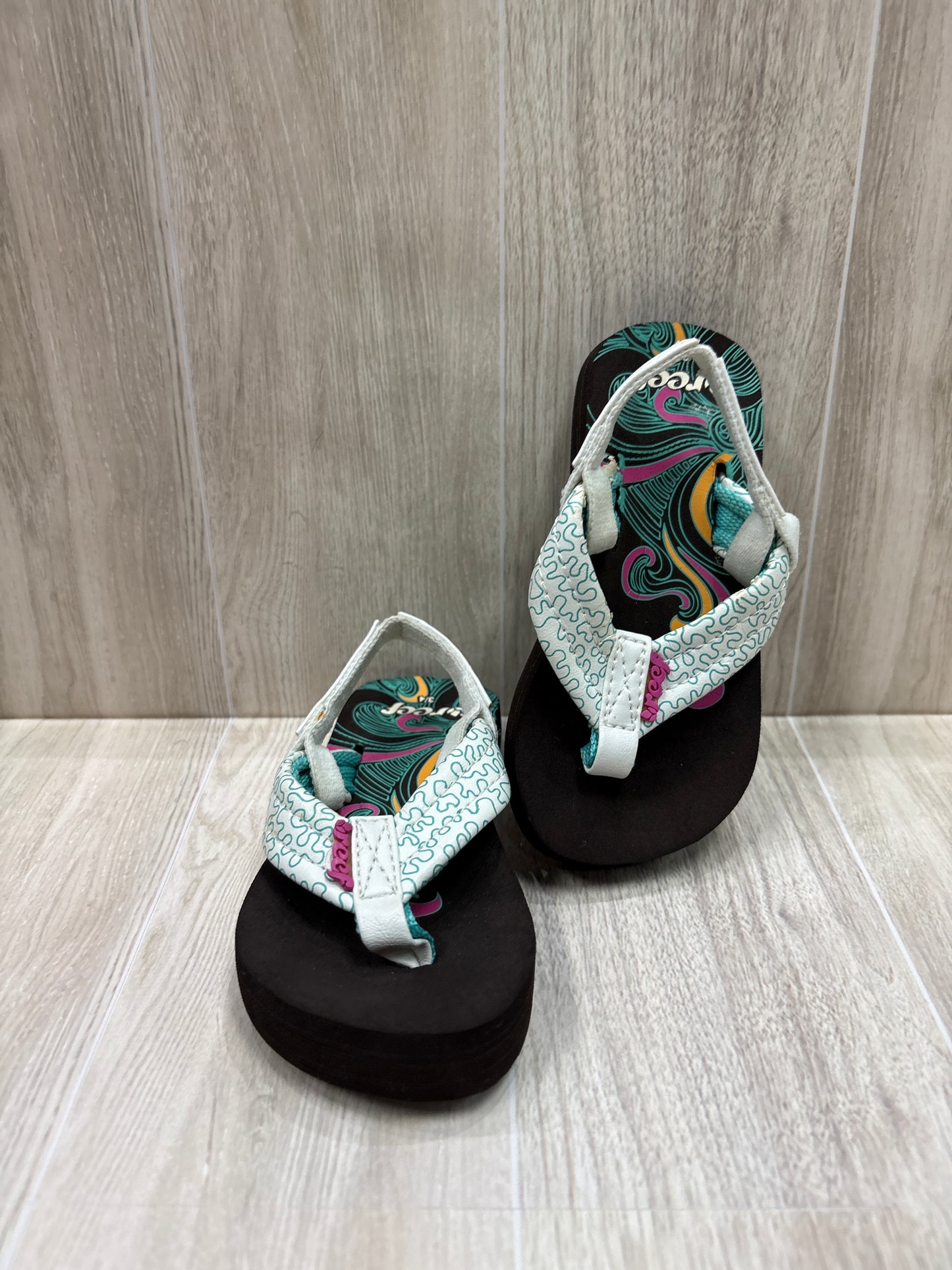 3/4c Reef Black Strap Sandals