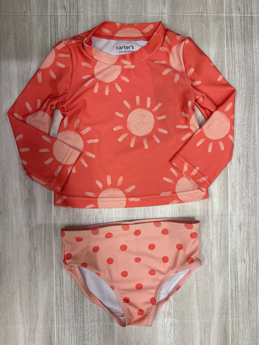 12m Orange/Peach 2 Piece Swim Suit