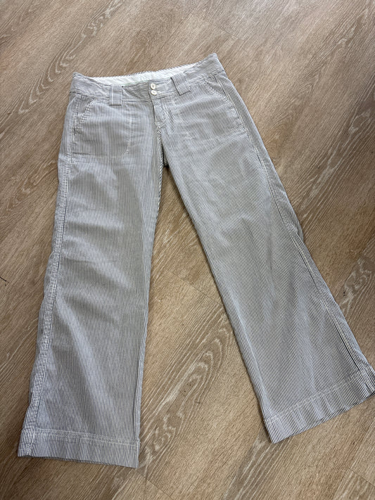Womens 4 Ankle Flare Pinstripe Pants - Blemish