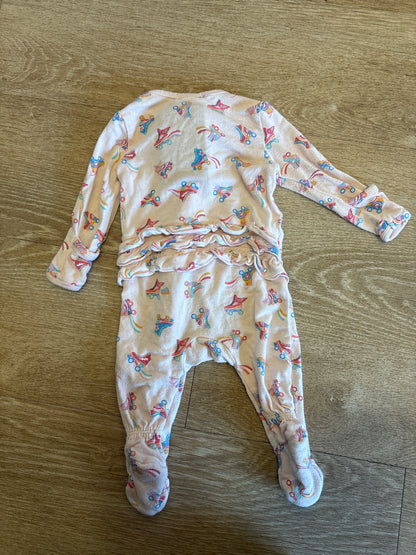 0-3m Angel Dear Retro Roller Skates Pajama