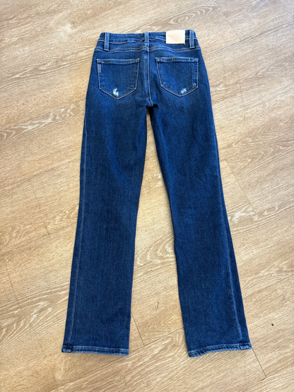 Womens 25 Paige Denim Medium Wash Straight Leg Pants