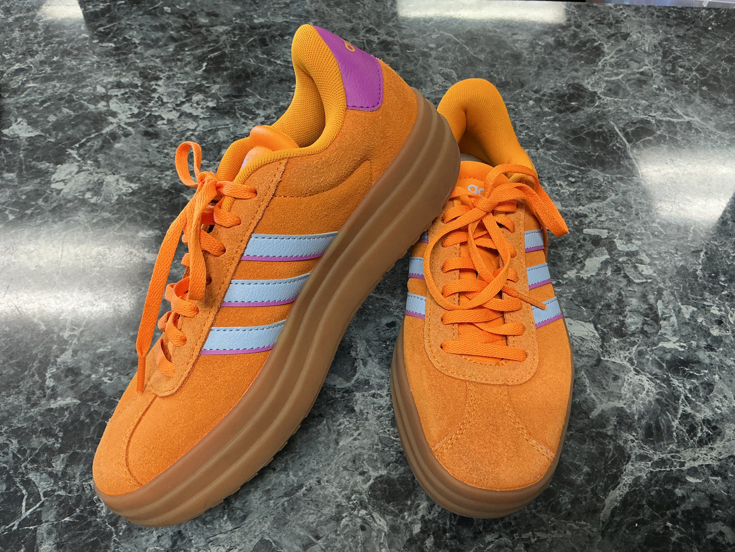 6W Adidas VI Court Bold Platform Shoes - Orange