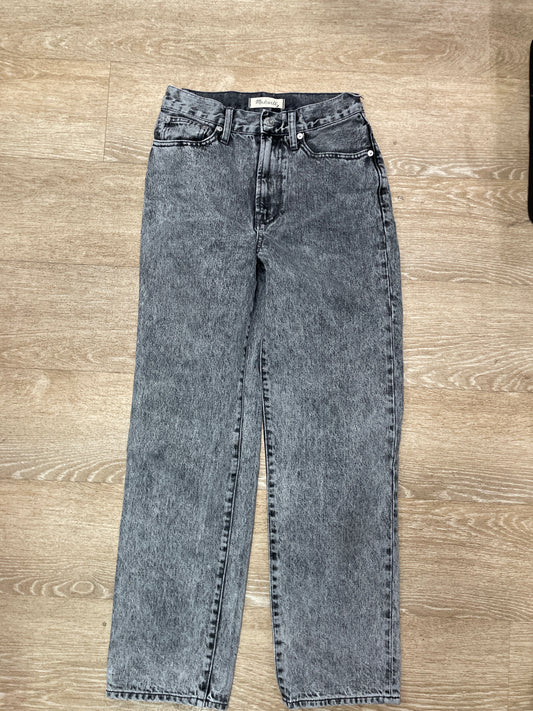 Womens 25 Madewell Acid Wash Perfect Vintage Straight Denim Pant