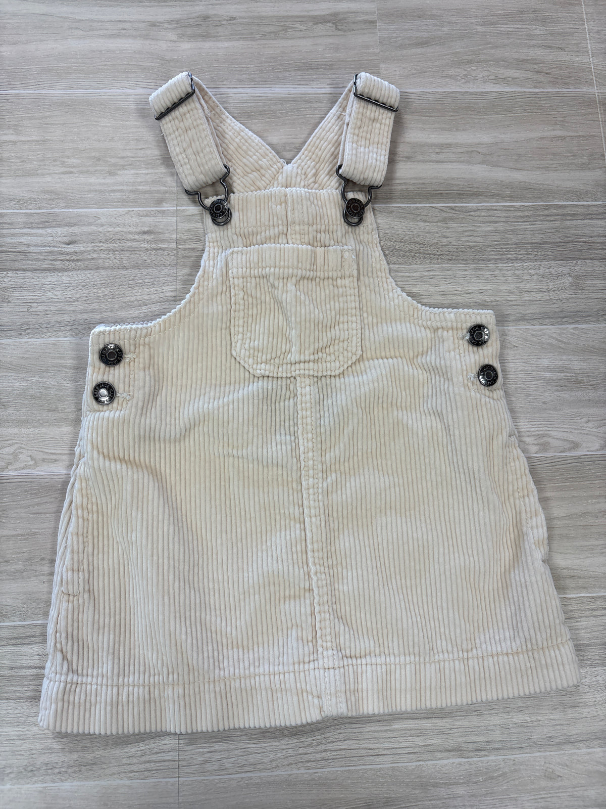 12m Cream Corduroy Overall Dress