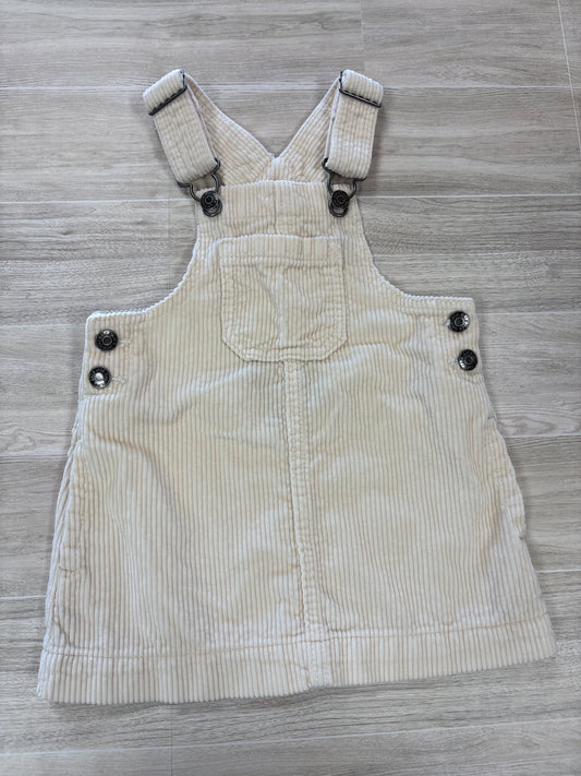 12m Cream Corduroy Overall Dress