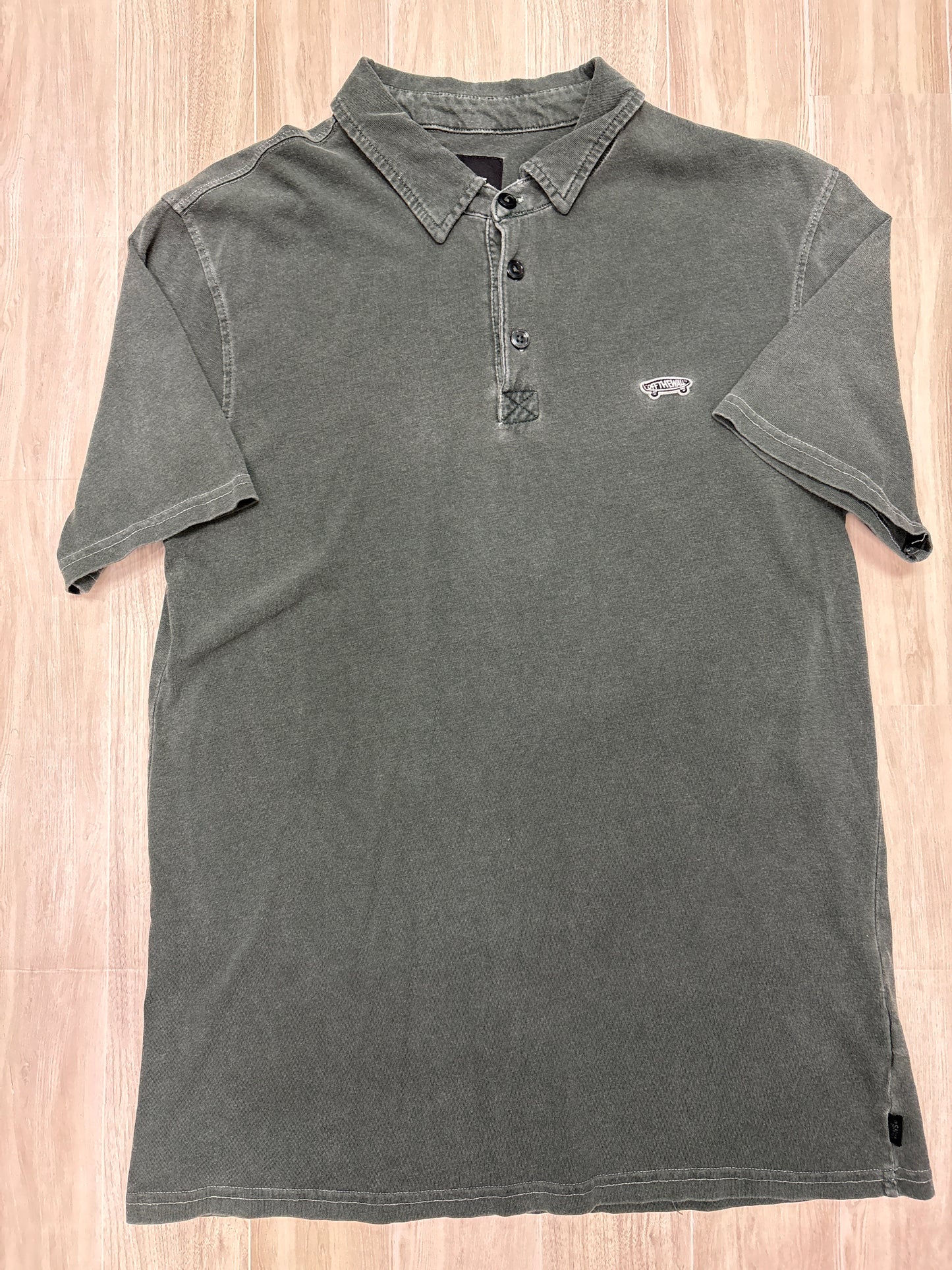 Mens Medium Vans Distressed Polo Shirt