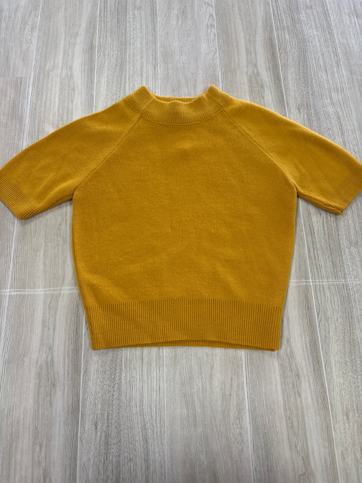 VINTAGE 4T Mustard Cap Sleeve Knit Top