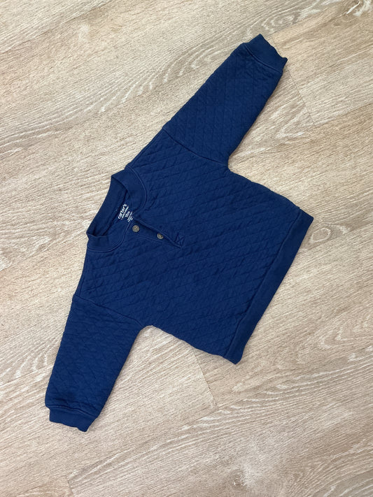 18m Navy Quilted Pullover