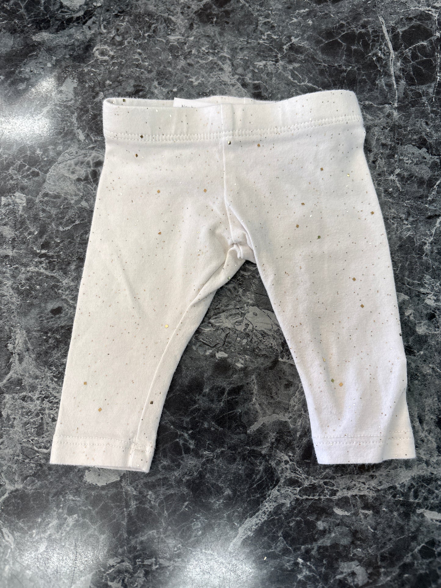 Newborn Whtie Sparkle Leggings