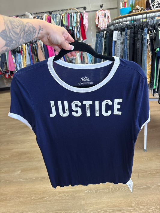 14/16 Navy Justice Tee