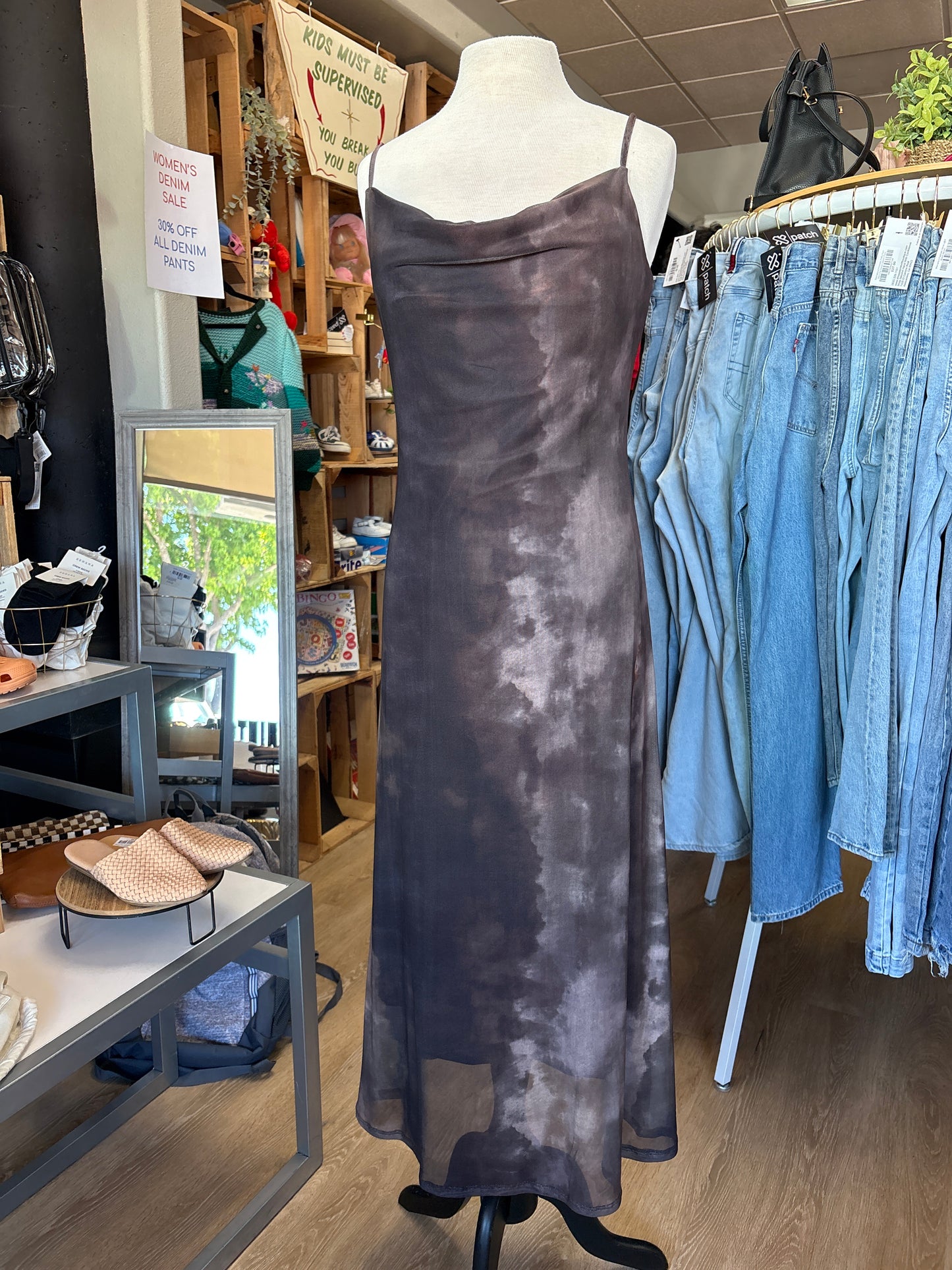 NWT Womens Medium Rachel Zoe Brown Ombre Tank Maxi Dress