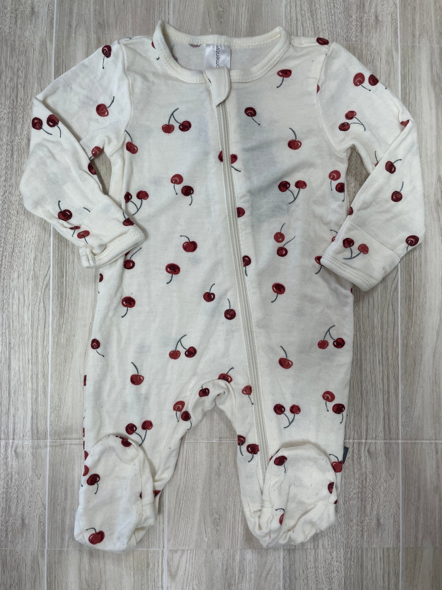Newborn Cherry Cream Pajama