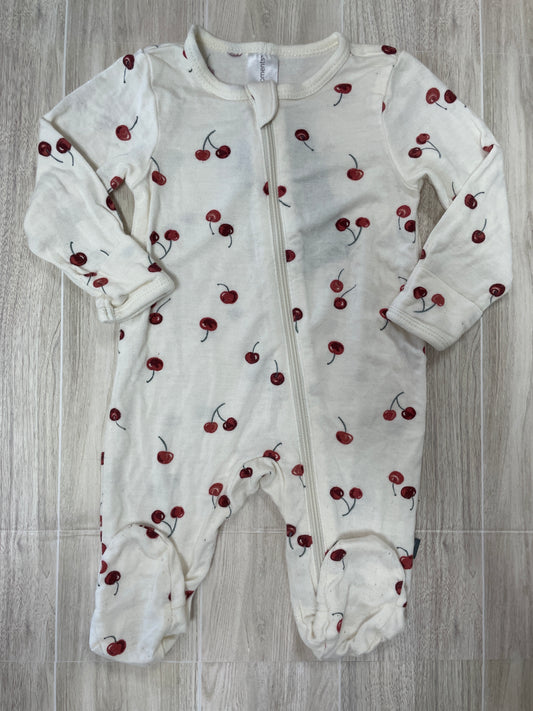 Newborn Cherry Cream Pajama