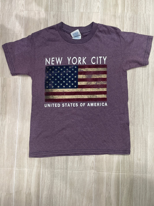 5/6 NYC Purple American Flag Shirt