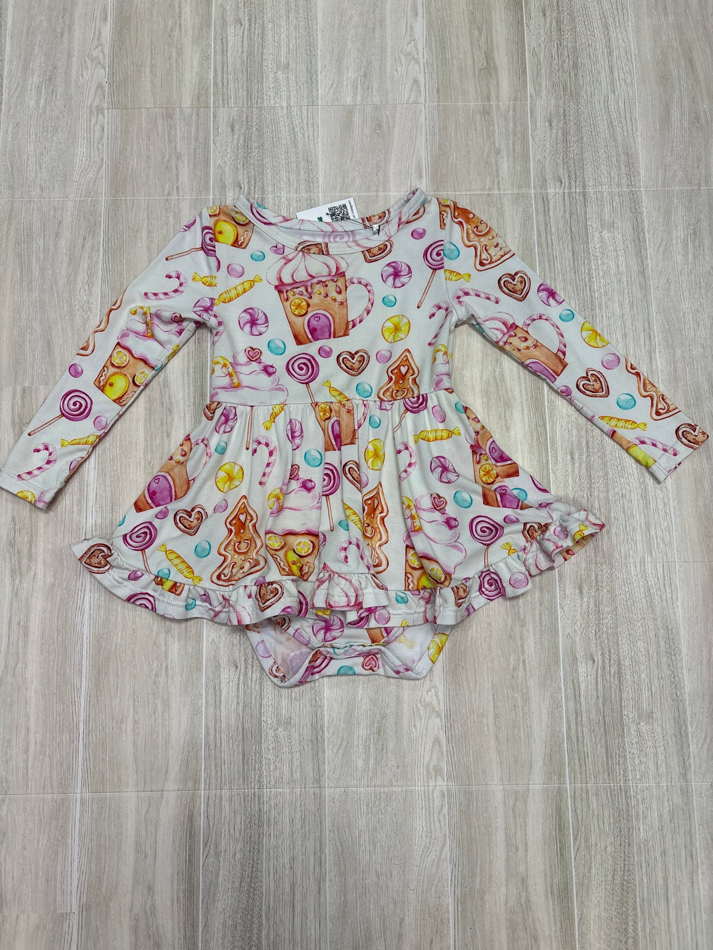 6-12m Little Legends Bamboo Candy Twirl Onesie