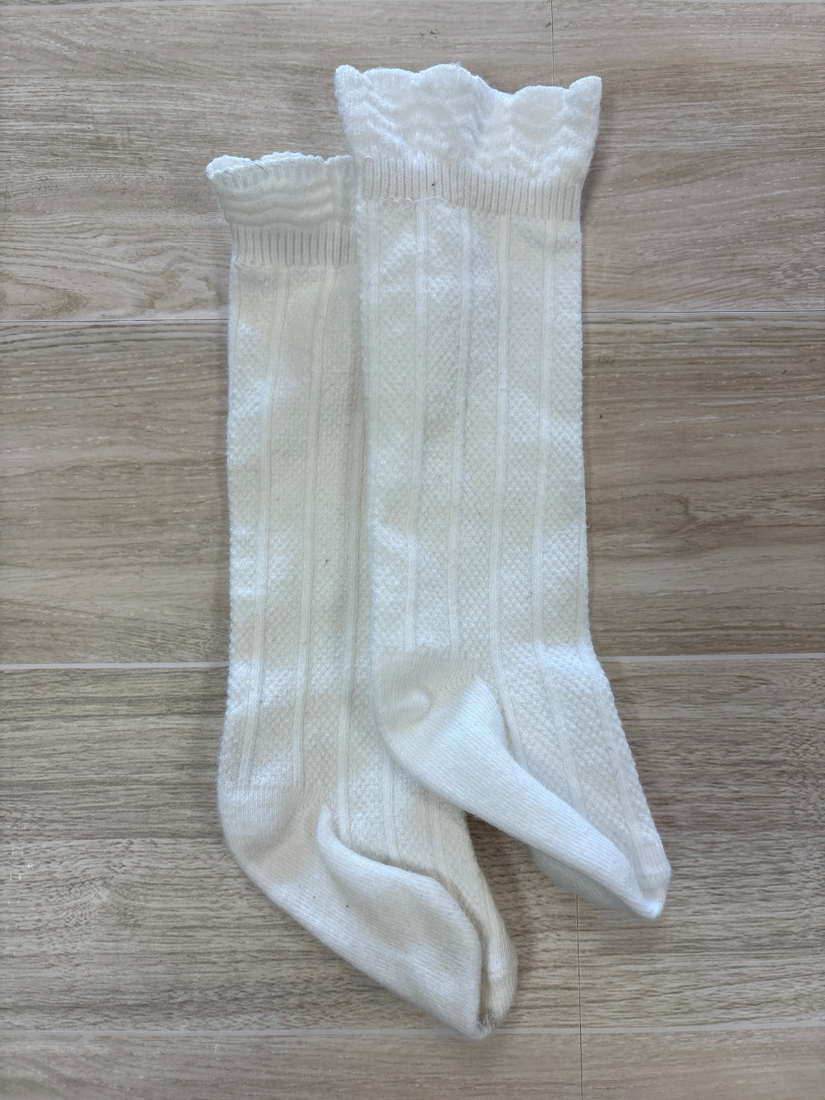 6-12m White Knee High Socks