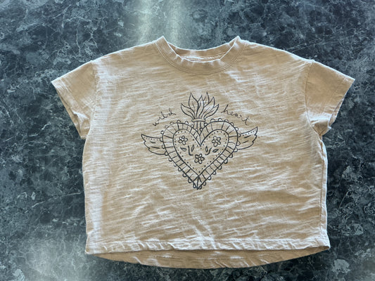 4/5 Rylee + Cru Wild Heart Crop Shirt
