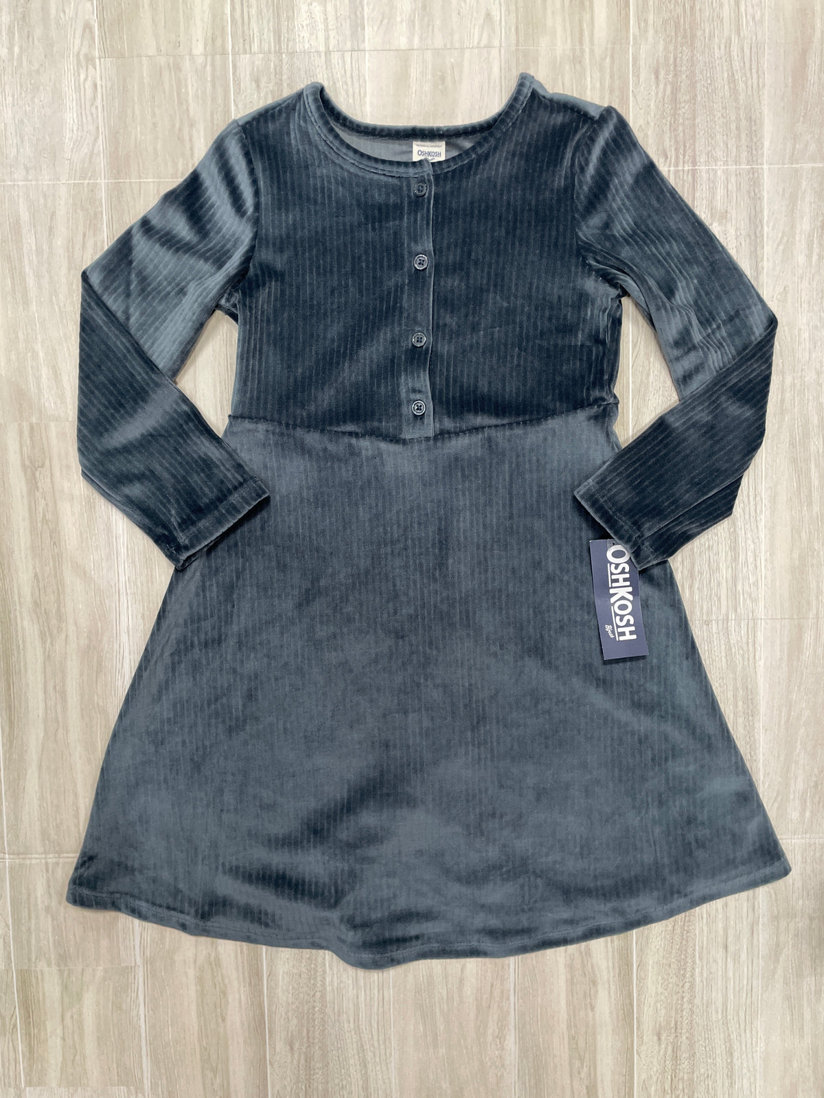 NWT 5T Charcoal OshKosh Soft Ribbed Dress