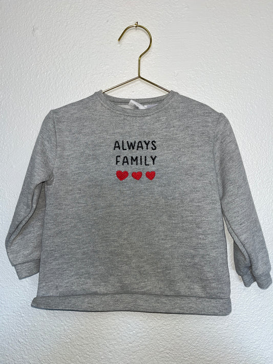 12-18m Zara Always Family Crewneck