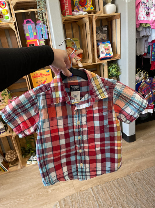 3T Checkered Button Up Shirt