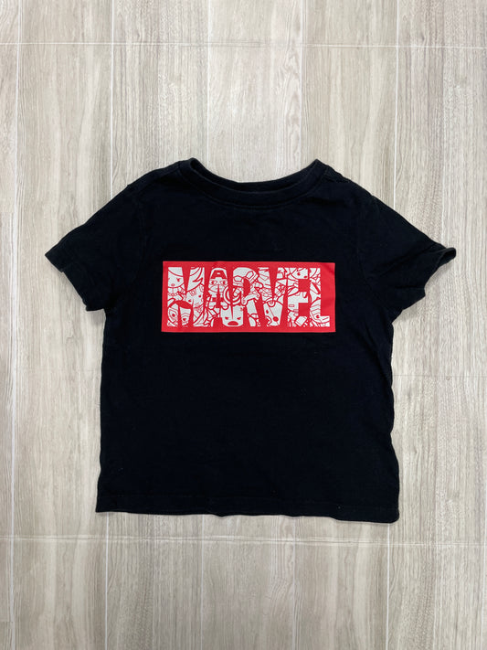 2T Black Marvel Graphic Tee