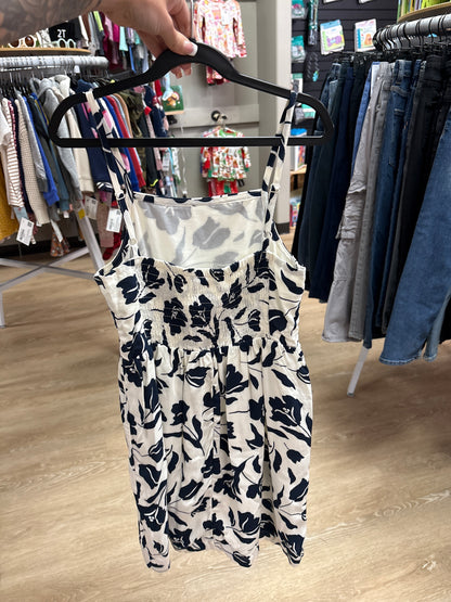 10/12 Navy/Cream Floral Tank Dress