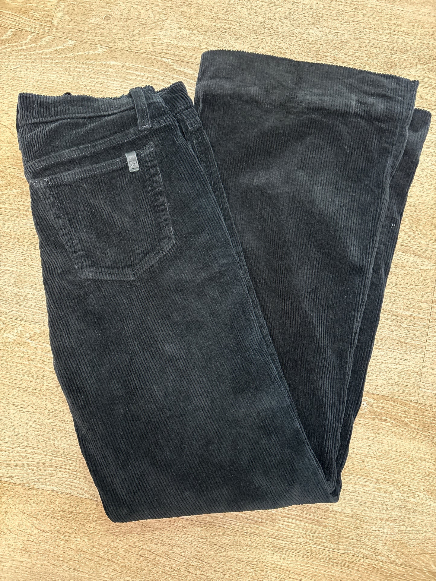 Womens 25 Joes Black Corduroy Flare Pants