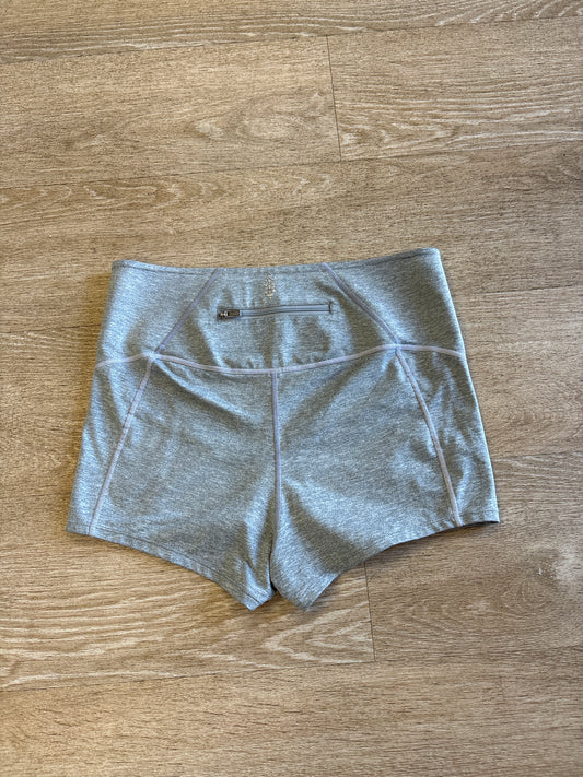 Womens Medium Free People Movement Heathered Grey Athletic Shorts
