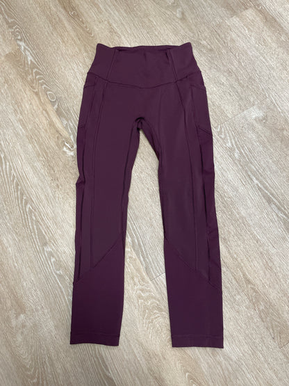 Womens 4 Lululemon Merlot Leggings