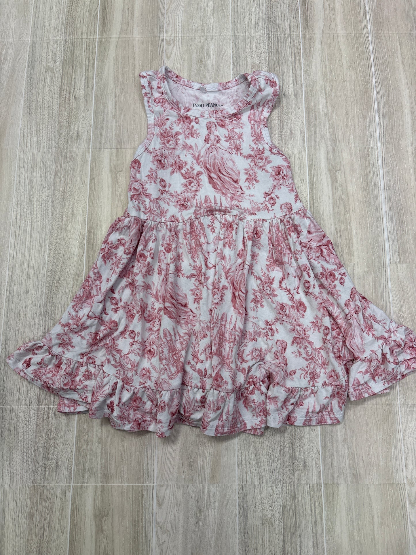 2T Posh Peanut Pink Floral Princess Castle Twirl Dress