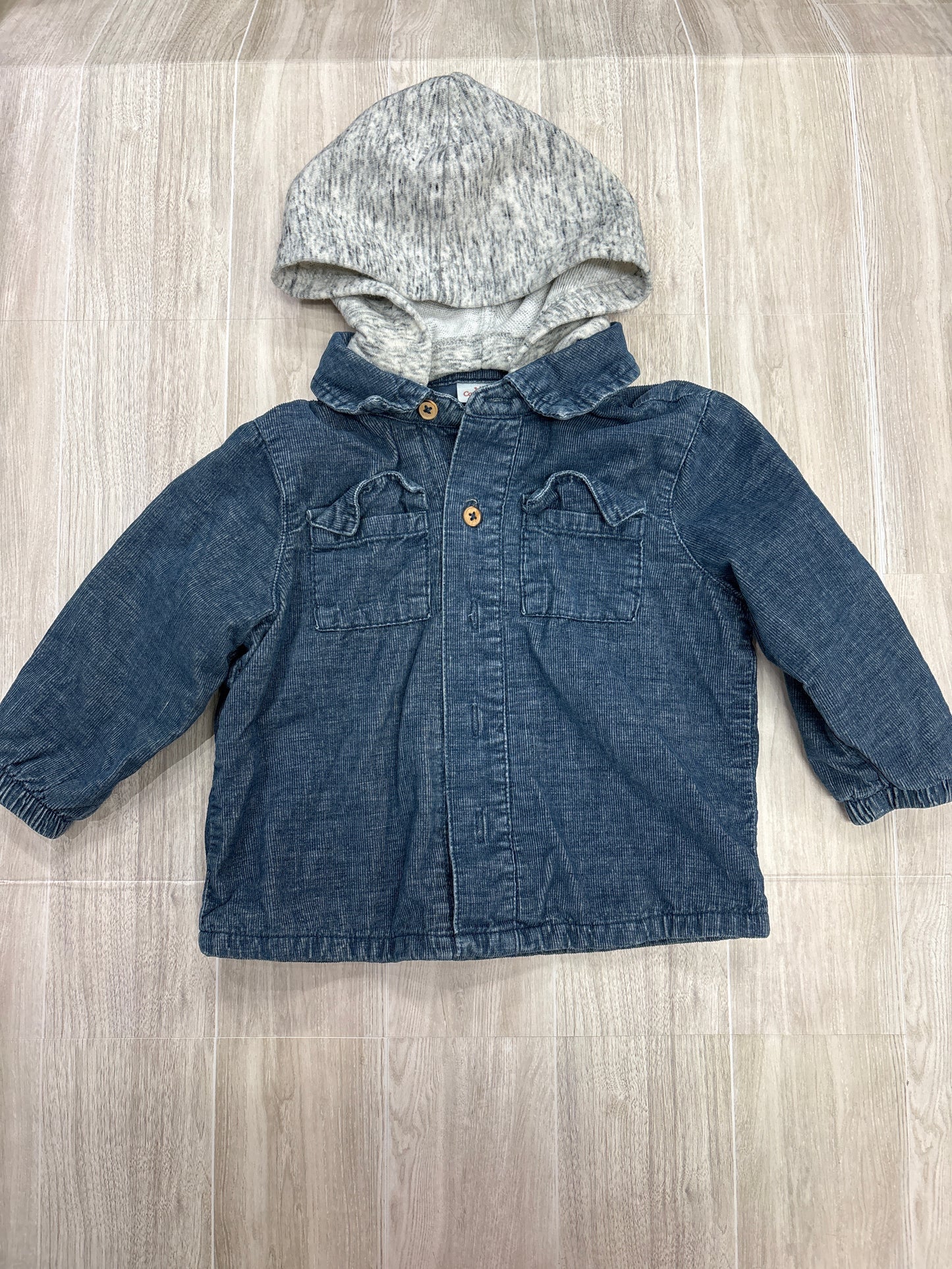 18m Soft Denim Hooded Shacket