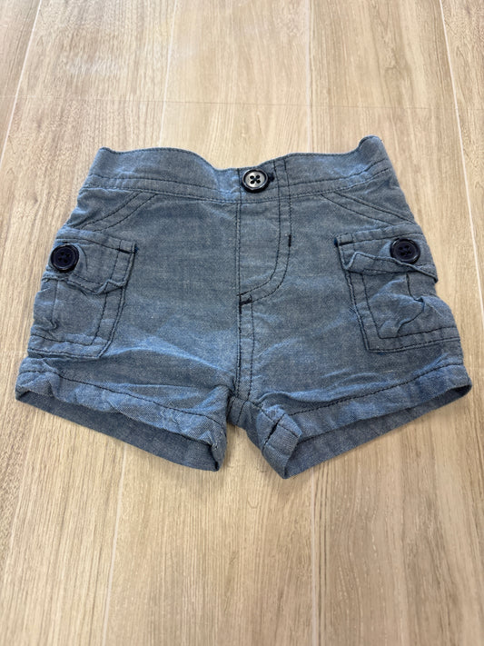 Newborn Blue Soft Cargo Shorts