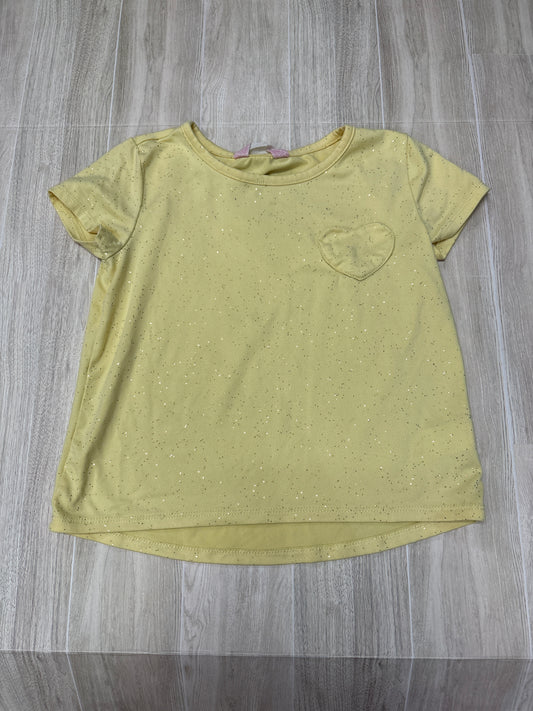 6x Yellow Glitter Pocket Shirt (small blemish on neckline)