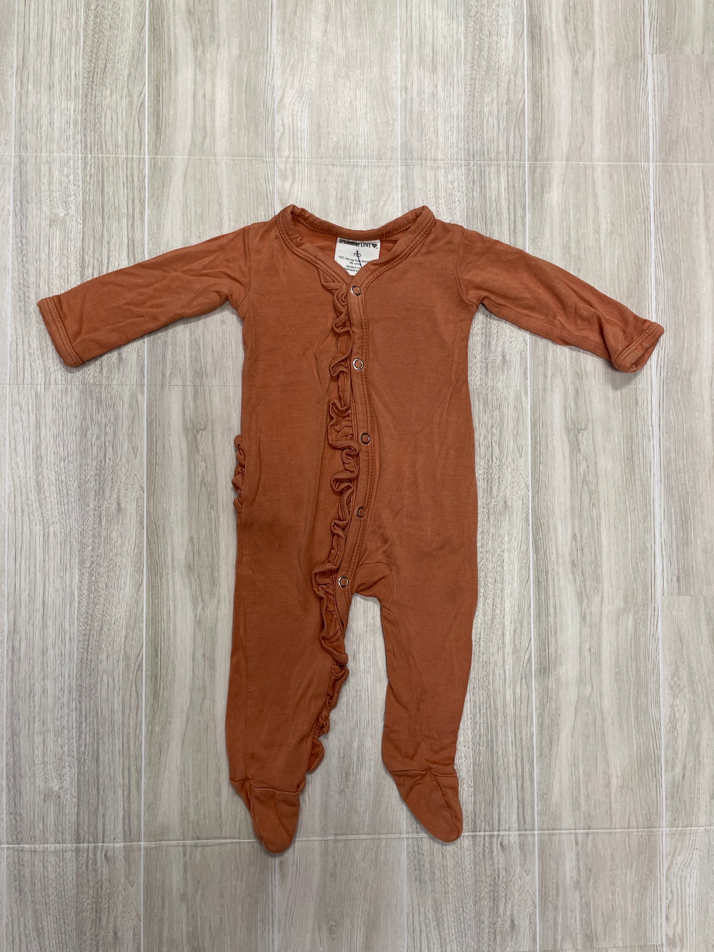 Newborn Rust Spearmint Love Pajama