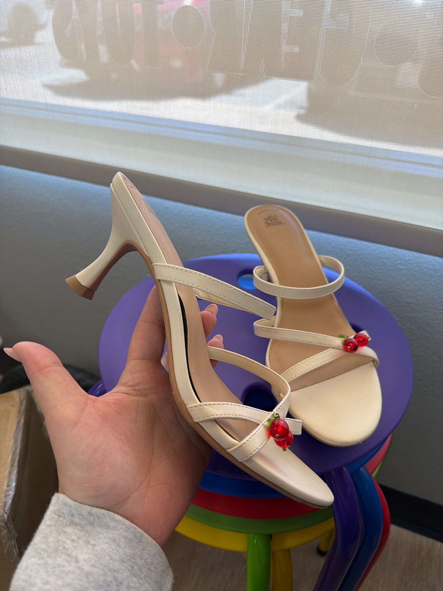 9 Womens Cherry Mini Heel