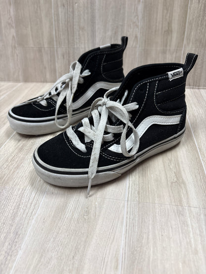 1Y Black/White High Top Lace Up Vans - Blemish