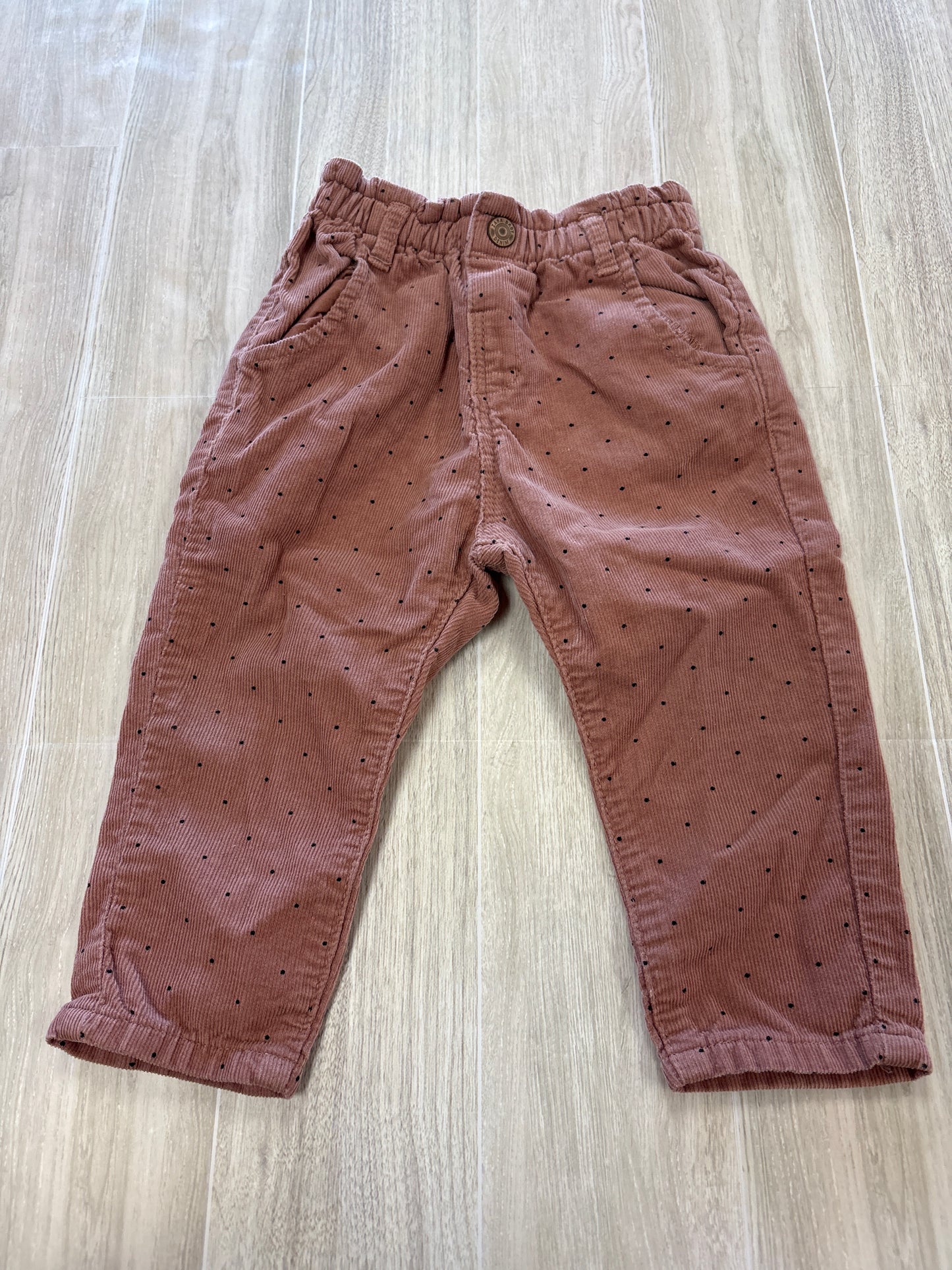 9-12m Zara Corded Polka Dot Pants