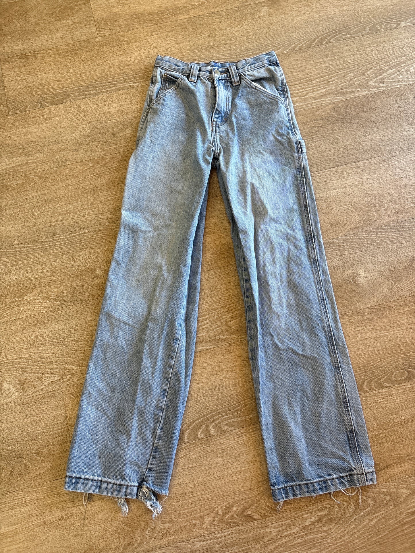 Womens 2 J Galt Cargo Light Wash Denim