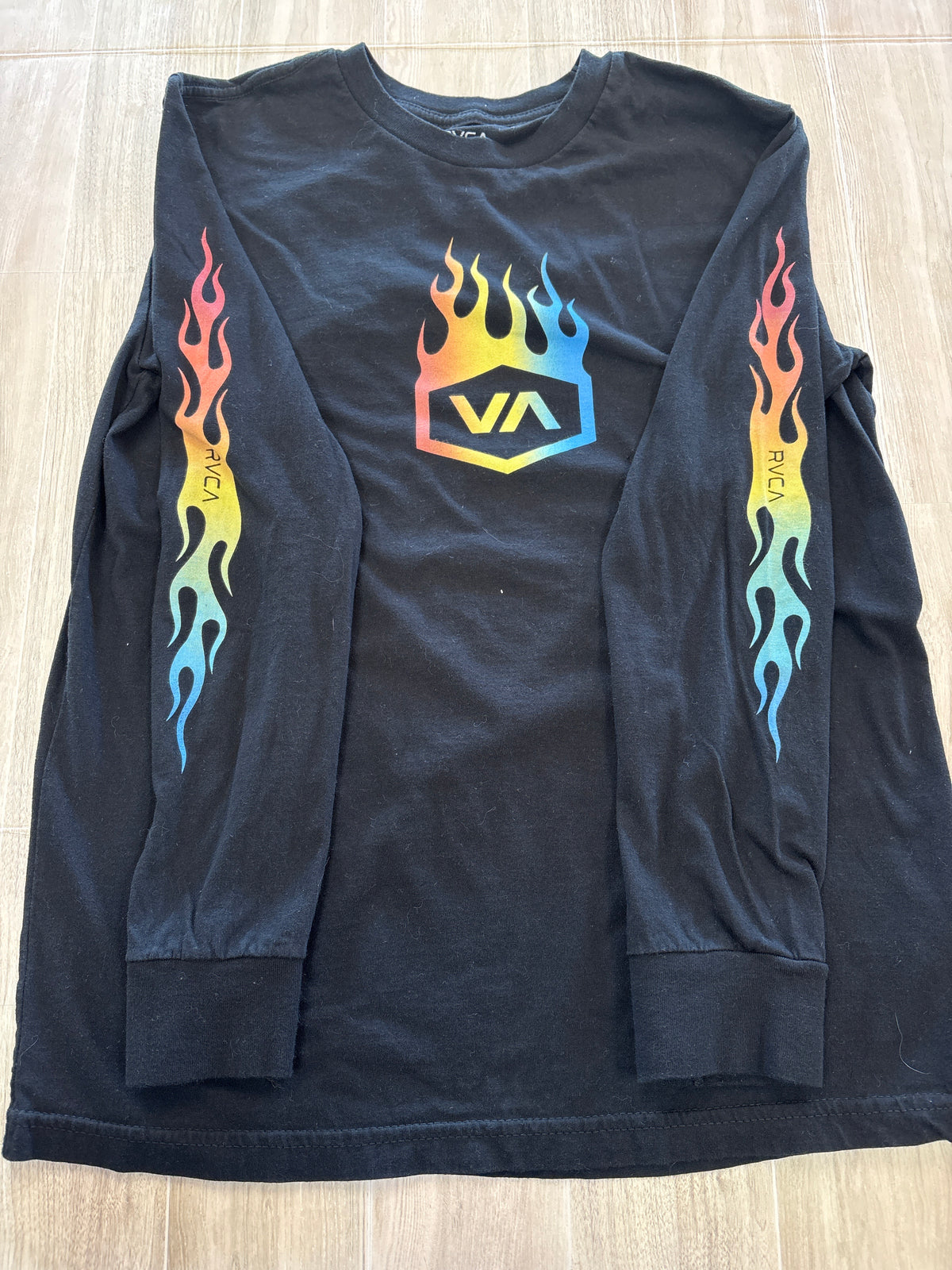 14/16 RVCA Black Flame Graphic Long Sleeve