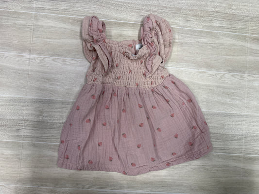 0-3m Dusty Mauve Gauze Strawberry Tank