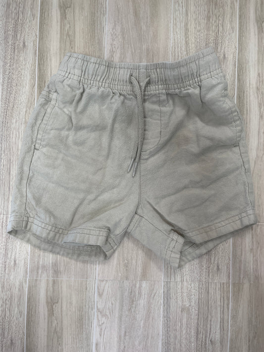 2T Cream Linen Drawstring Shorts