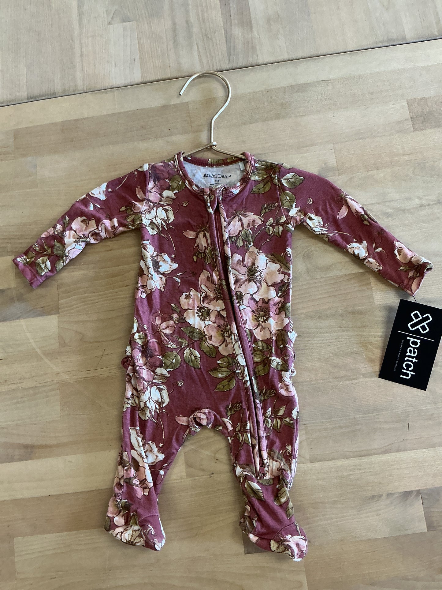 Newborn Angel Dear Mauve Floral Pajama