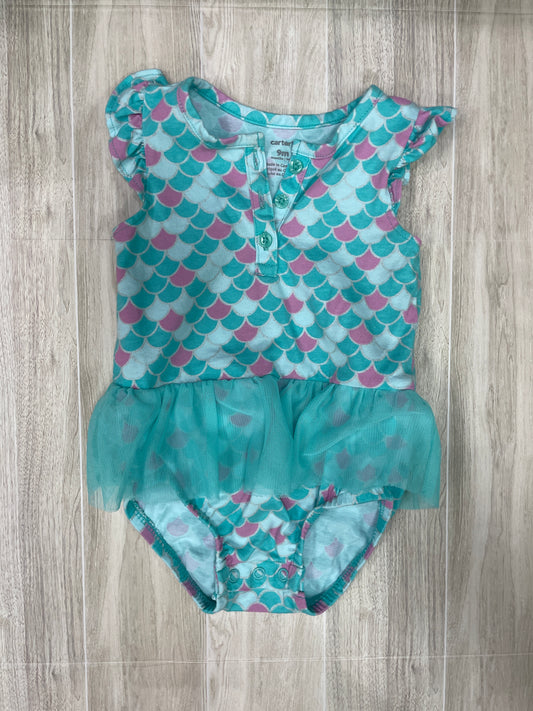 9m Teal/Pink Scales Twirl Onesie