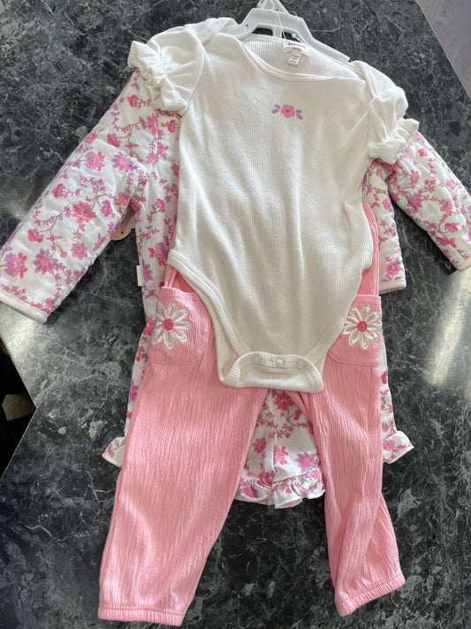 NWT 12m Quilted Floral 4 Piece Set