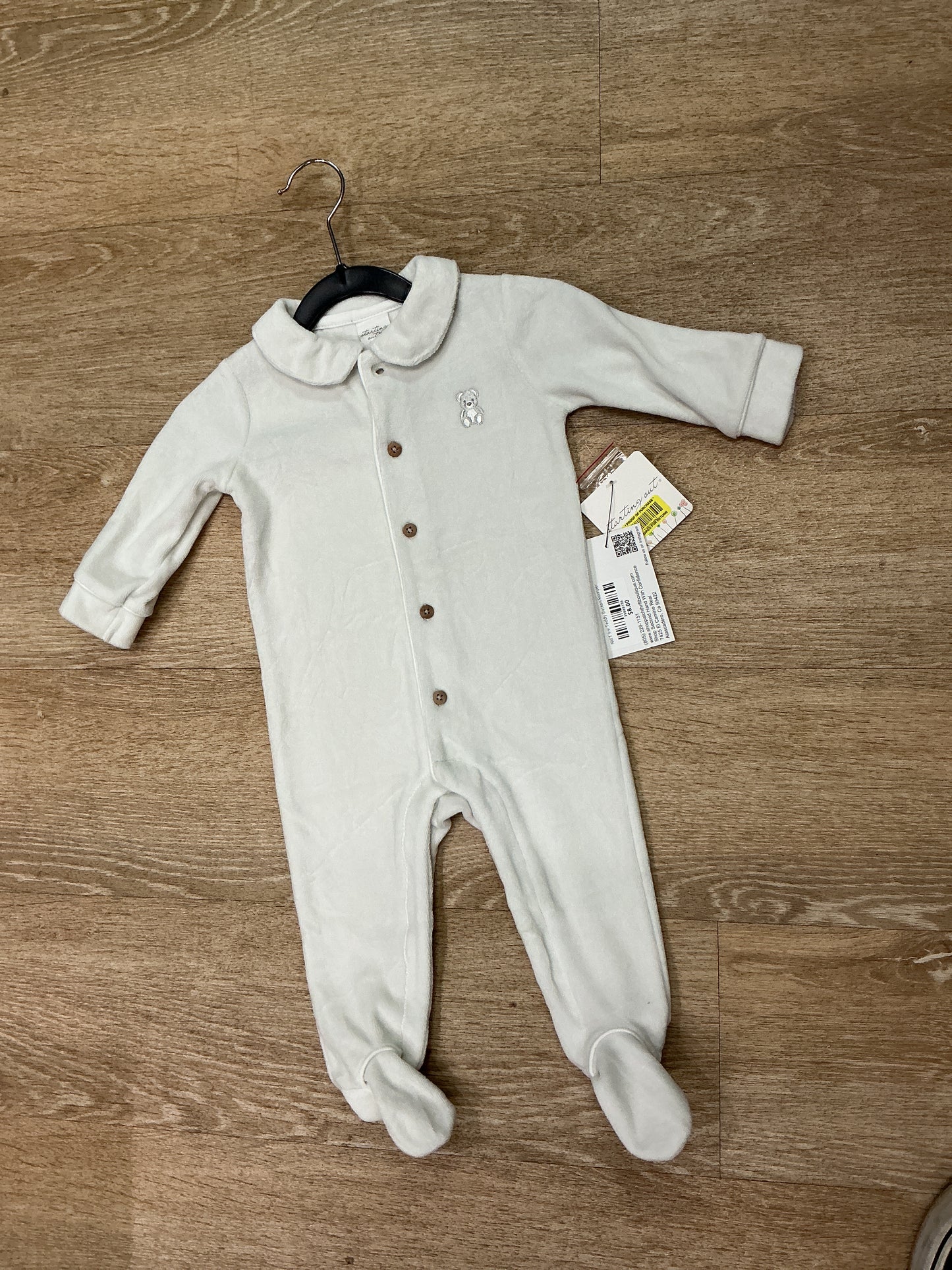 NWT 9m Teddy Button Romper