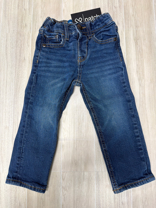2T Dark Wash Straight Leg Denim