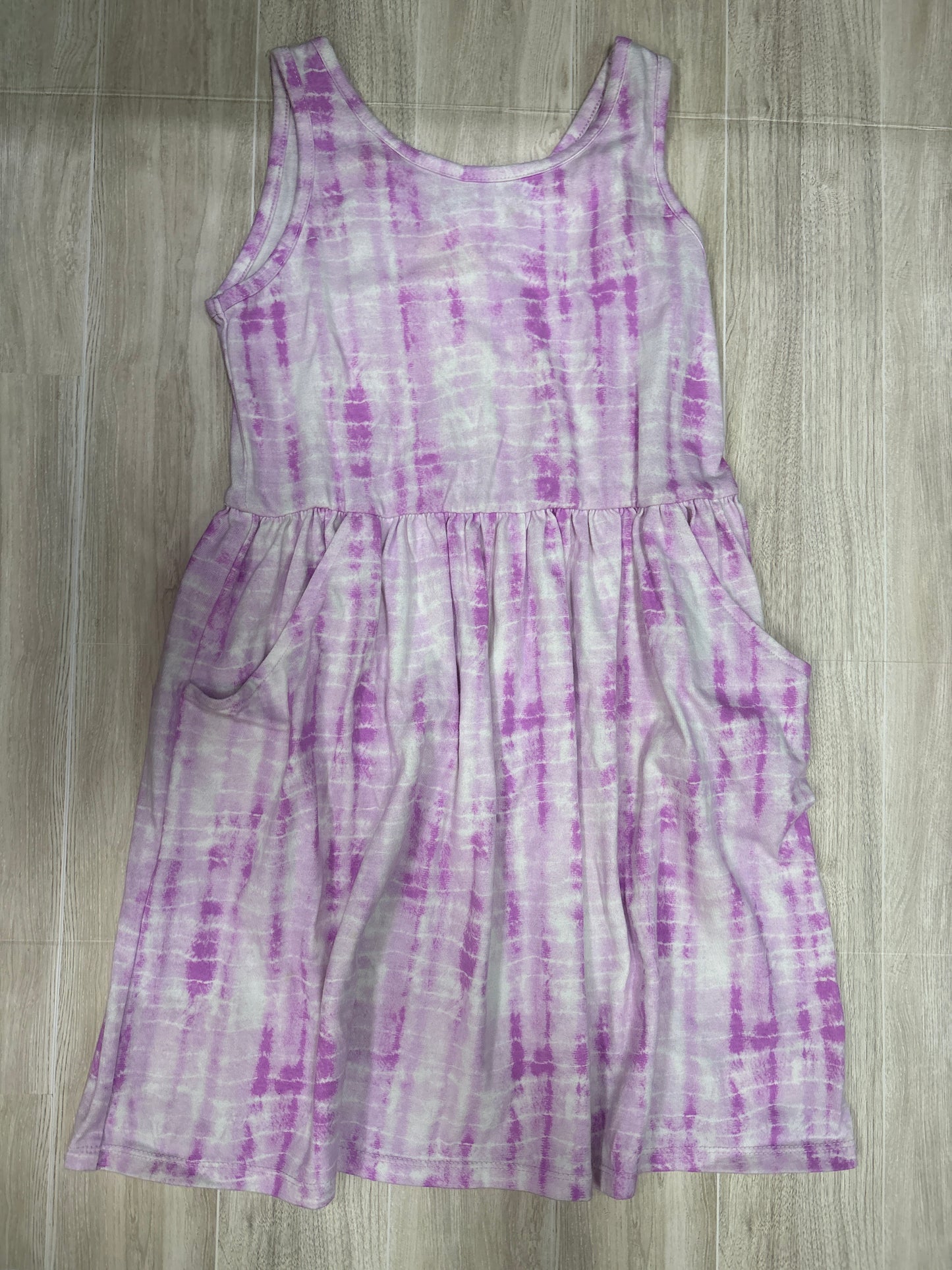 8 Purple Dyed Tank Pocket Dress