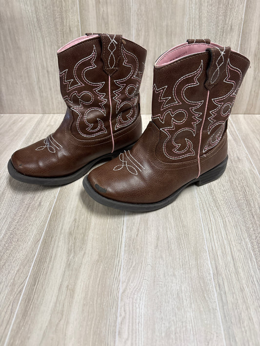 12c Brown/Pink Western Boots - Blemish